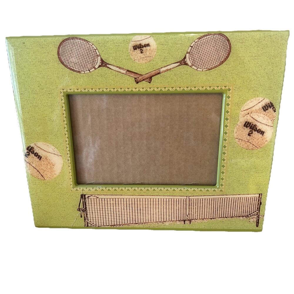 Dolce Mia Handmade Tennis Themed Wilson Novelty Picture Frame 9.5”x7.5” USA